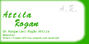 attila rogan business card